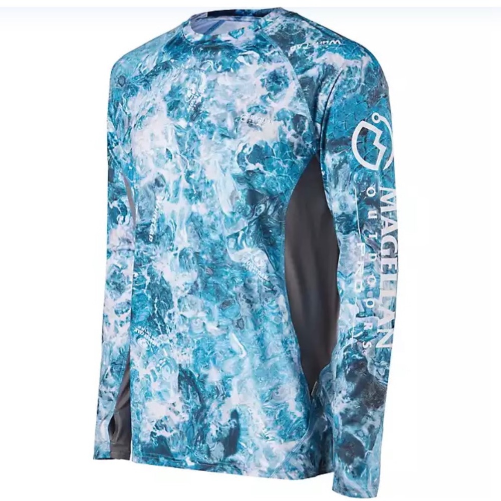 🆕 Magellan |’Outdoors Men's Pro Mossy Oak Camo Long Sleeve T-shirt